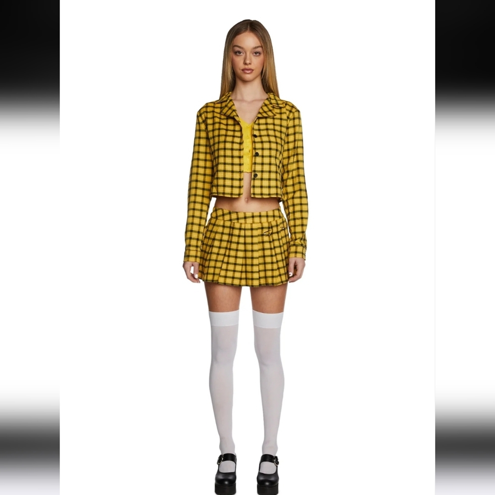 Plaid Cropped jacket/top